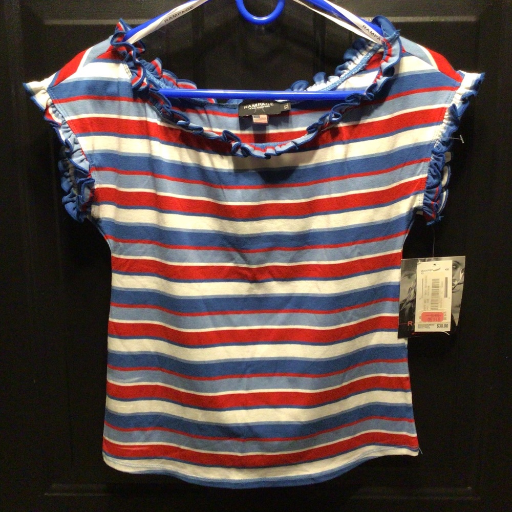 Rampage cap sleeve shirt girls size xl NWT